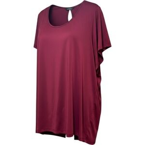 Torrid Active Women‎ Plus Size 6 Burgundy Open Back Short Sleeve T-Shirt Top